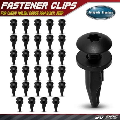 30 piezas clips de retención de panel de puerta de cubierta de parachoques de nailon de 6 mm tipo tornillo para Chevy Ram Foto 1 de 4