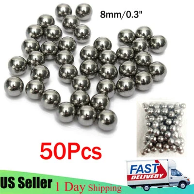 50pcs Outdoor Hunting Slingshot Metal Balls Catapult Ammo Steel Sling Shot Balls