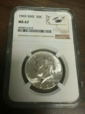 1965 SMS Kennedy Half Dollar - NGC MS67 -Special Mint Set - Image 1 of 4
