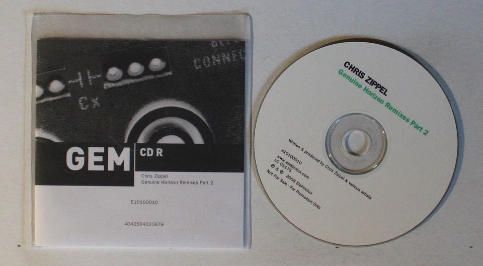 Chris Zippel Genuine Horizon Remixes Part 2 GER ADV CDR Single 2008 Techno - Bild 1 von 1