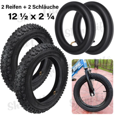 2Set 12" Reifen inkl. Schlauch 12 1/2 x 2 1/4 (54-203) Kinderwagen Kinderfahrrad - Bild 1 von 4