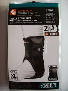 Shock Doctor Ankle Stabilizer Sz XL 9.5-10" Black Sports Athletics Therapy NIB - Picture 1 of 2