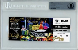 Las Vegas Raiders 2020 Signed Ticket Darren Waller Josh Jacobs Ingold BAS COA BF - Imagen 1 de 2