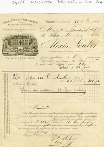 Dépt 21 - Beaune - Belle Entête Entrepôt & Commission Vins & Eau de Vie de 1886 - Picture 1 of 1