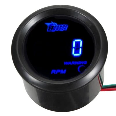 ™ Universal 2" 52mm Auto KFZ Drehzahlmesser Blau Licht Anzeige Digital RPM In... - Bild 1 von 4