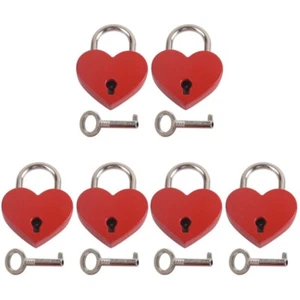 3 PCS Herzschloss Liebhaber Kleine Vorhängeschlösser Mit Schlüsseln - Bild 1 von 12