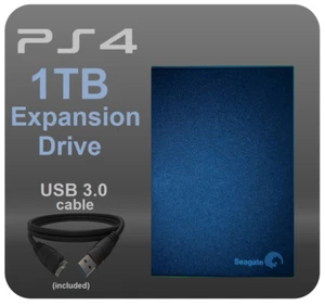 1TB PS4 Game Drive  Pro Slim & Original External Hard Drive  Portable USB 3.0 - Picture 1 of 6