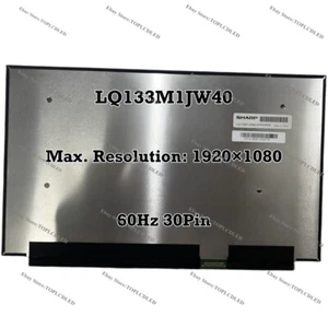 LQ133M1JW40 13.3 " FHD IPS 60Hz Slim Laptop LCD Screen Panel Display 30 Pin - Picture 1 of 4
