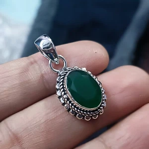 Ciondolo donna fatto a mano in argento sterling 925 gioiello con pietre prezi... - Foto 1 di 6