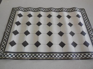 Mackenzie Kinder Eingang Schachbrett Fliesenoptik Fußmatte 2x3 Neu Offener Karton - Bild 1 von 5