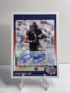 2024 Score - Rookies Javon Baker #393 Signatures (AU, RC) - Bild 1 von 2
