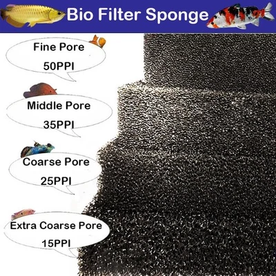 Bio Sponge Filter Media Pad Cut-to-fit Foam up to 23.6" for Aquarium Fish Tank - Image 1 of 4