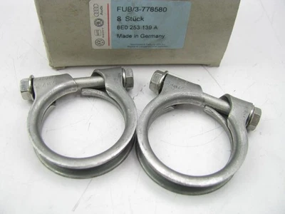 (2) NEW GENUINE OEM Audi / VW Exhaust Clamps - 48mm Diameter - 2" Exhaust Clamps - Image 1 of 2