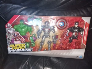 Hasbro MARVEL SUPER HERO MASHERS Triple Pack - HULK - ULTRON -CAPT. AMERICA - Picture 1 of 5