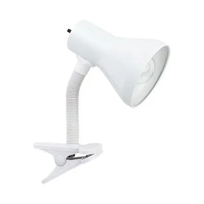 Globe Electric 10.25" LED Neck Clip Lamp w/Rotary On/Off Switch, White (Used) - Image 1 of 4