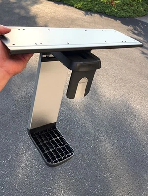 Humanscale CPU600 Adjustable Under-desk CPU Holder Black/Silver with mount Plate - Image 1 of 4