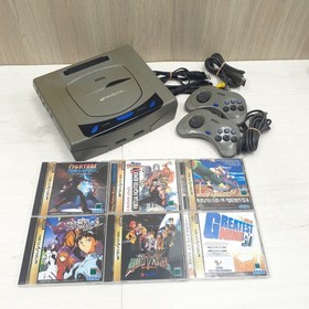 SEGA SATURN CONSOLE Bundle with 6 Games & 2 Controllers tested working NTSC-J