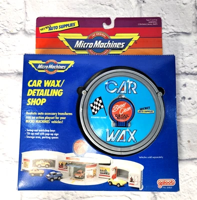 Car Wax Detailing Shop Playset 1989 Micro Machines Vintage Galoob New - Image 1 of 4