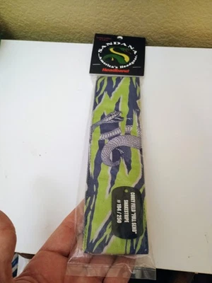Sandana Corey Field "Full Send" Snake Stripe Headband New Blue Tag - Image 1 of 4