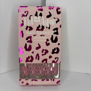 Dashes per unghie Aspen rossi - Nice Claws Lacie - Quadrato corto - Leopardo rosa - NUOVO - Foto 1 di 7