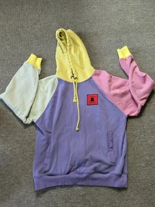Teddy Fresh Pastell Color Block Hoodie Pullover Sweatshirt Gr. MEDIUM LESEN - Bild 1 von 12