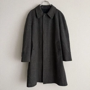 Vintage Burberry Balmacaan Coat in Herringbone - Picture 1 of 15