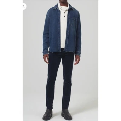 Pantalones de terciopelo Citizens of Humanity para hombre talla 31 London ajustados azul marino oscuro Foto 1 de 4