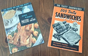 Culinary Arts Institute Cookbooks 500 Tasty Sandwiches 1941 AND 250 Poultry 1953 - Foto 1 di 7