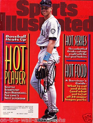 ALEX RODRIGUEZ HAND SIGNED AUTOGRAPHED FULL ISSUE SPORTS ILLUSTRATED W/PROOF+COA - Image 1 of 2