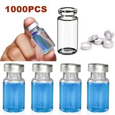 1000pcs 10ml Vials-Glass Clear Headspace Vial Aluminum Crimp Cap HPLC LAB Bottle