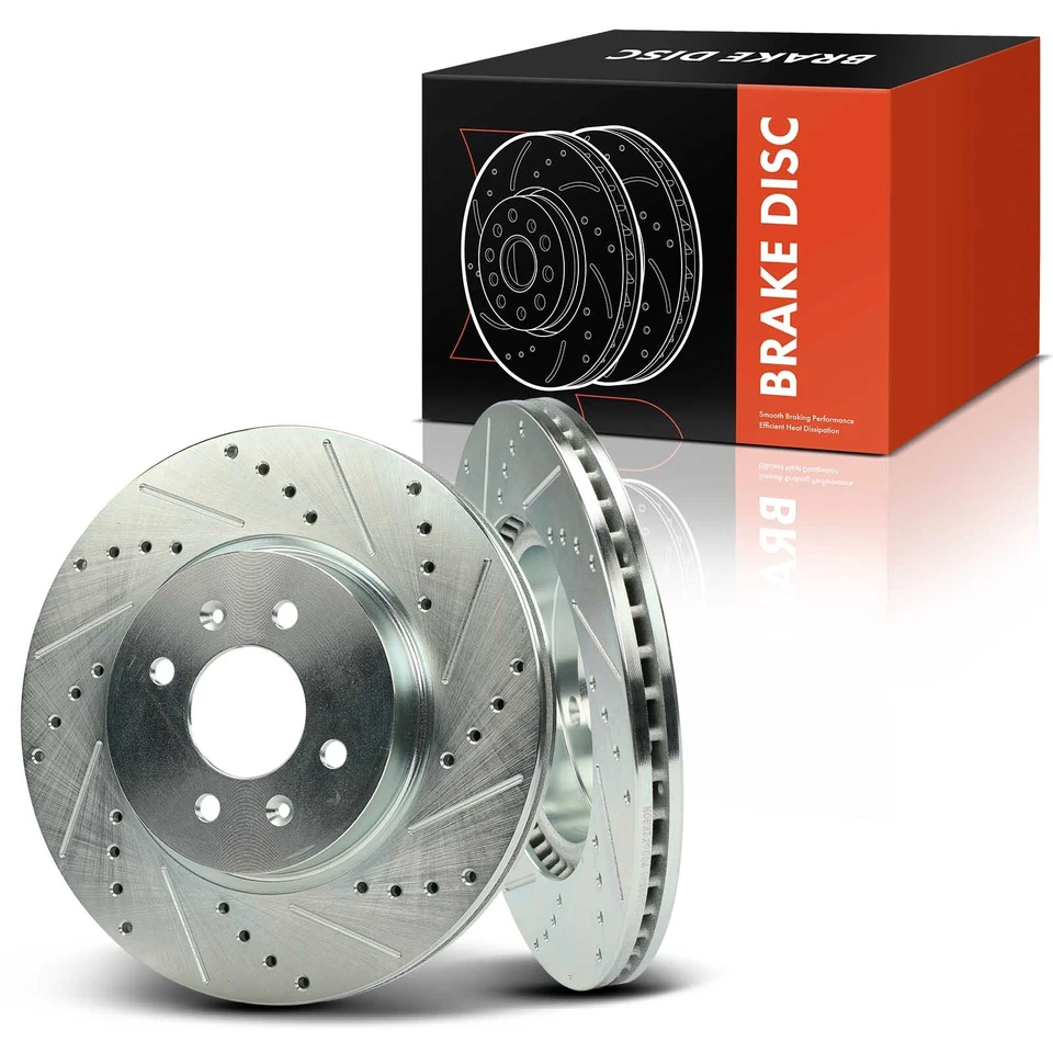 2 piezas rotores de freno delanteros perforados para Hyundai Accent 18-20 Kia Rio 2012-2022 Foto 1 de 4