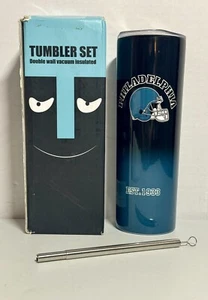 20oz Philadelphia Skinny Tumbler with Lid,Stainless Steel Insulated Cup - Picture 1 of 4