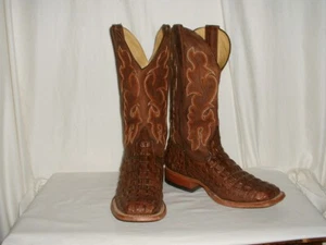 Botas de Vaquero para Hombre Caballo de Poder Marrón Estampado de Cocroc Talla 6 Hechas en México Estilo 1070 - Imagen 1 de 6