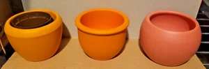 3 x Übertopf orange/aprico , kleine Größe, Ostern / Herbst Abmessungen/Topp - Bild 1 von 4