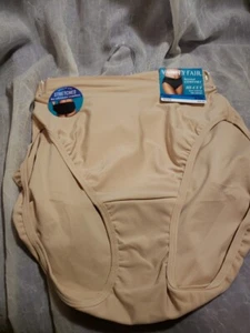 VANITY FAIR 13291 BEYOND COMFORT SILKY STRETCH HI-CUT PANTY 9/2XL DAMASK NEUTRAL - Picture 1 of 5