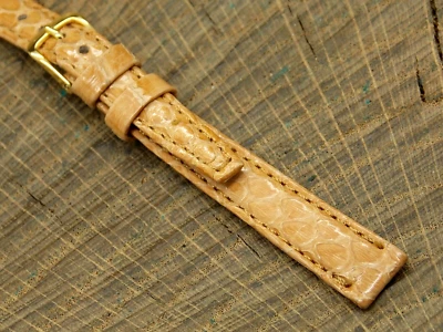 Genuine Snakeskin w Gold Tone Buckle NOS Unused Vintage Watch Band 10mm Ladies - Image 1 of 4