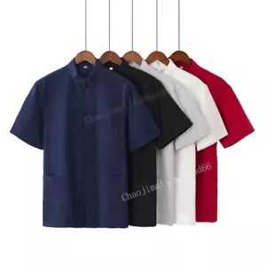 Chinese Tradition Kung fu Tai chi Martial arts Shirt Tang Suit Jacket Cotton Men - Picture 1 of 14