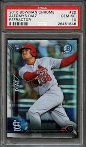 BB - 2016 Bowman Chrome - Refractor - #20 - Aledmys Diaz - PSA 10 - Bild 1 von 2