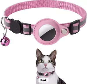Pink Apple AirTag Katze/Hund reflektierendes Halsband. Air Tag. Kostenloser Versand UK Verkäufer - Bild 1 von 7