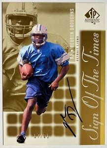 2000 SP Authentic Sign of the Times Gold Reuben Droughns Gold 17/21 Autograph