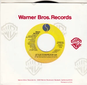 BRIAN WILSON (BEACH BOYS)- LET'S GO TO HEAVEN IN MY CAR - PROMO 45 - GREAT SHAPE - Picture 1 of 2