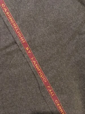F.lli CERRUTI 1881 LUXURY cashmerelight wool FabRIC italy by LANIFICIO dark gray - Image 1 of 3