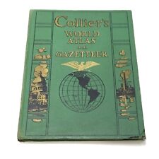 Collier's World Atlas and Gazetteer (1943 Hardcover, Signature)