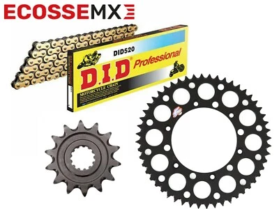 Комплект звездочки GAS GAS EC250F EC350F 2021-2022 DID Gold G/B Chain Black Renthal - Изображение 1 из 4