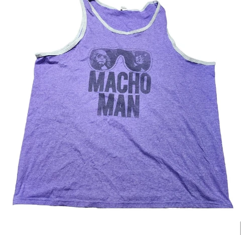 Mens 2XL Macho Man Sunglasses Tank Top Wrestling T Shirt Cover
