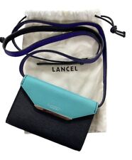 LANCEL Trousse  Envelope Textured Leather Across Body Small Bag, Dust Bag + Box