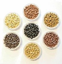 Silicone Lined Nano Rings Micro Beads Hair Extensions UK50/100/200/300/400/1000 