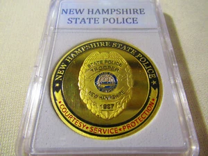 NEW HAMPSHIRE STATE POLICE Challenge Coin - Picture 1 of 12