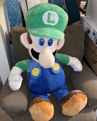 4英尺好东西任天堂超级马里奥兄弟路易吉绿色巨型毛绒48英寸 — 第 1/4 张图片