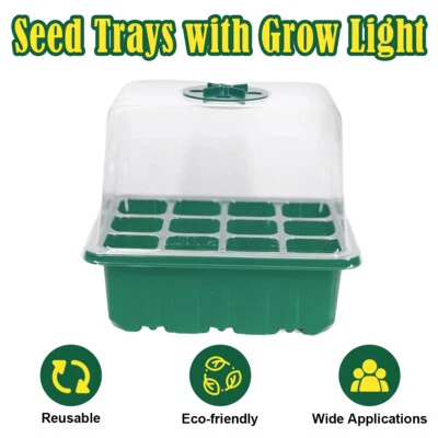18*14*15.5 Seedling Tray with Grow Light Starter growing Adjust Packs Plant Box - Image 1 of 4